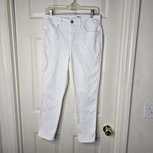 Women's Seven7 White tapered leg Jeans soft denim‎ 10